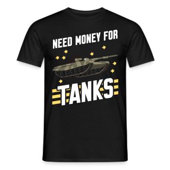 Tank Driver Combat Tank - Men's T-Shirt - black - Front - AI Model Male 178 light (178cm)