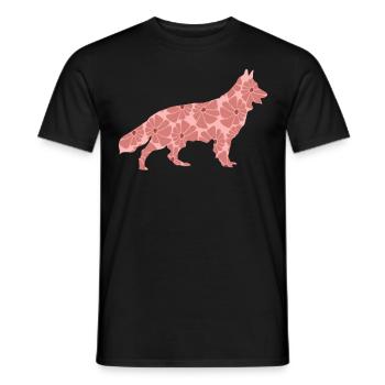 White Shepherd Dog German Shepherd - Men's T-Shirt - black - Front - AI Model Male 178 light (178cm)