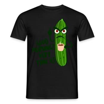 Grumpy Cucumber Cucumbers Pickles - Men's T-Shirt - black - Front - AI Model Male 178 light (178cm)