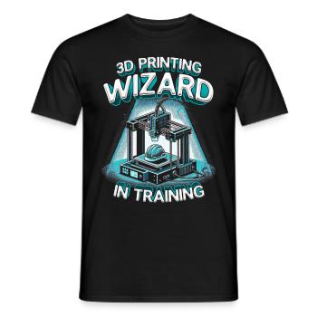 3D Printing 3D Printing Wizard In Training - Men's T-Shirt - black - Front - AI Model Male 178 light (178cm)
