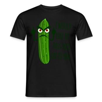 Cucumber Grumpy Misanthrope - Männer T-Shirt - Schwarz - Vorne - AI Model Male 178 light (178cm)