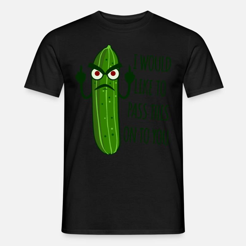Cucumber Grumpy Misanthrope - Männer T-Shirt - Schwarz