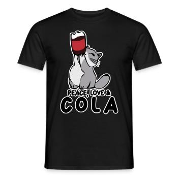 Cola Cat Lemonade Soft Drinks - Men's T-Shirt - black - Front - AI Model Male 178 light (178cm)