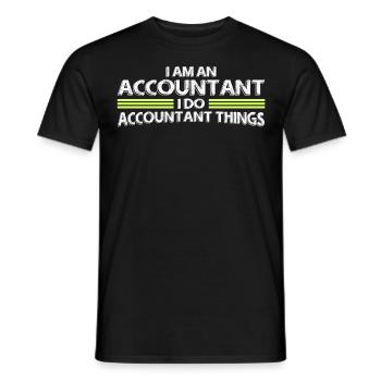 Accountant Meme Accounting Bookkeeping - Men's T-Shirt - black - Front - AI Model Male 178 light (178cm)