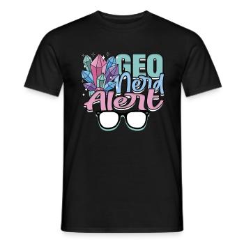 Geology Geologist Geo Nerd Alert - Men's T-Shirt - black - Front - AI Model Male 178 light (178cm)