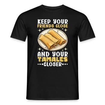 Tamale Cuisine mexicaine Tamale Lover - T-shirt homme - noir - Devant - AI Model Male 178 light (178cm)