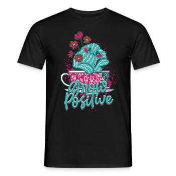 Pflanzen Pflanzensammler Pflanze Grow Positive - Männer T-Shirt - Schwarz - Vorne - AI Model Male 178 light (178cm)