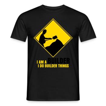 Road Keeper Roadbuilder Roadmaker - Men's T-Shirt - black - Front - AI Model Male 178 light (178cm)