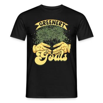 Plants Plant Collector Plant Greenery Goals - Men's T-Shirt - black - Front - AI Model Male 178 light (178cm)
