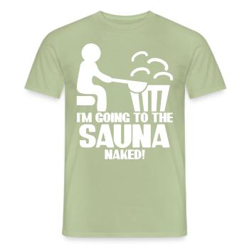 Spa Thermal Bath Wellness Sauna - Men's T-Shirt - sage - Front - AI Model Male 178 light (178cm)