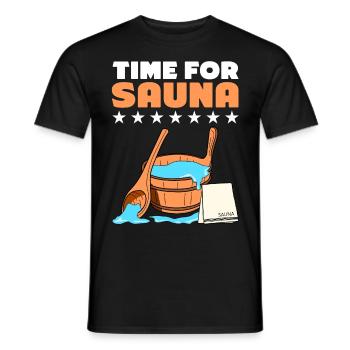 Sauna Spa bien-être - T-shirt homme - noir - Devant - AI Model Male 178 light (178cm)