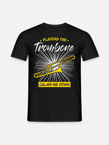 Brass Music Trombonist Trombone - Men's T-Shirt - black