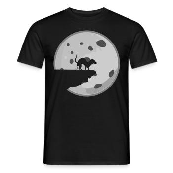 Teckel Chien Caca Chiens de Lune - T-shirt homme - noir - Devant - AI Model Male 178 light (178cm)