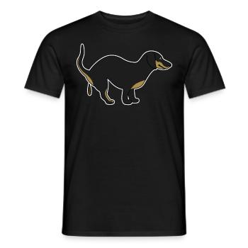 Caca Chiens Caca Chien Caca Teckel - T-shirt homme - noir - Devant - AI Model Male 178 light (178cm)
