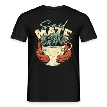 Pflanzen Pflanzensammler Pflanze Soil Mate - Männer T-Shirt - Schwarz - Vorne - AI Model Male 178 light (178cm)