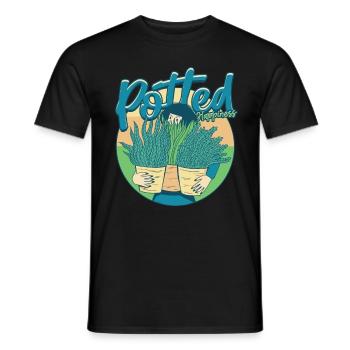 Plants Plant Collector Plant Potted Happiness - Men's T-Shirt - black - Front - AI Model Male 178 light (178cm)