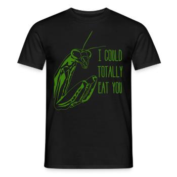 Praying Mantis Joke - Men's T-Shirt - black - Front - AI Model Male 178 light (178cm)