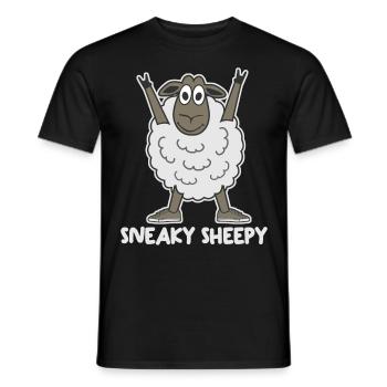 Sneakers Sheep - Men's T-Shirt - black - Front - AI Model Male 178 light (178cm)