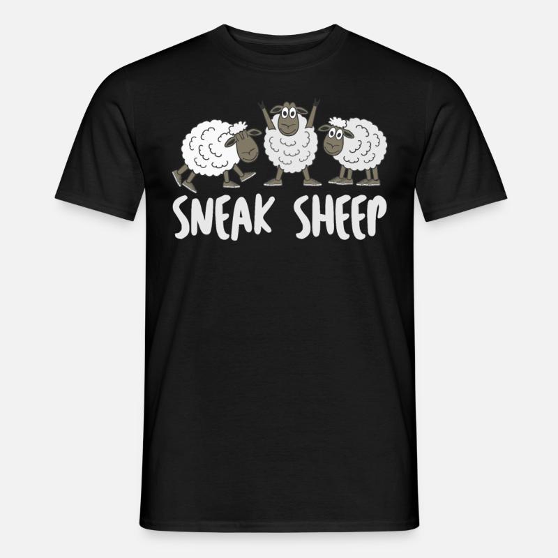 Sheep with Sneakers - Männer T-Shirt - Schwarz