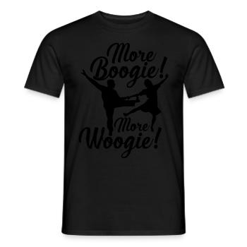 danseur boogie woogie danse swing - T-shirt homme - noir - Devant - AI Model Male 178 light (178cm)