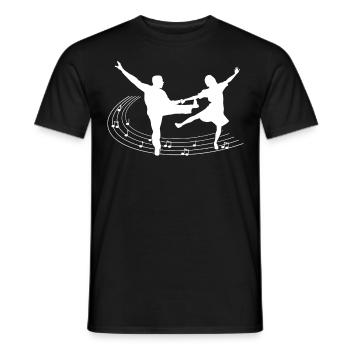 Danseur Swing Boogie Woogie Danse - T-shirt homme - noir - Devant - AI Model Male 178 light (178cm)