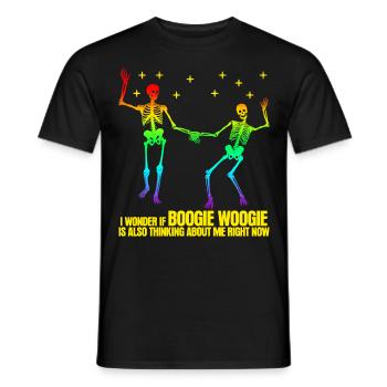 Boogie Woogie Squelette Balançoire - T-shirt homme - noir - Devant - AI Model Male 178 light (178cm)