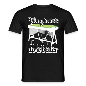 Vibraphon, vibraphoniste - T-shirt homme - noir - Devant - AI Model Male 178 light (178cm)