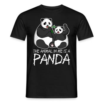 Pandas Giant Panda Panda Bear - Männer T-Shirt - Schwarz - Vorne - AI Model Male 178 light (178cm)