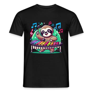 Vibraphon, vibraphonist - Men's T-Shirt - black - Front - AI Model Male 178 light (178cm)