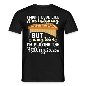 Vibraphon, vibraphoniste - T-shirt homme - noir - Devant - AI Model Male 178 light (178cm)