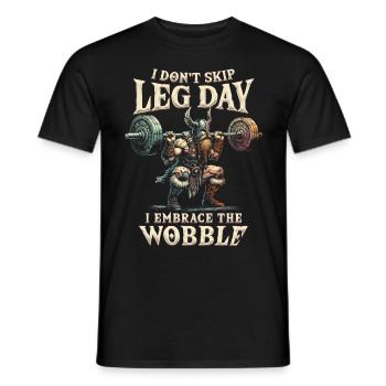 Leg Training Bodybuilder I Don't Skip Leg Day - Men's T-Shirt - black - Front - AI Model Male 178 light (178cm)