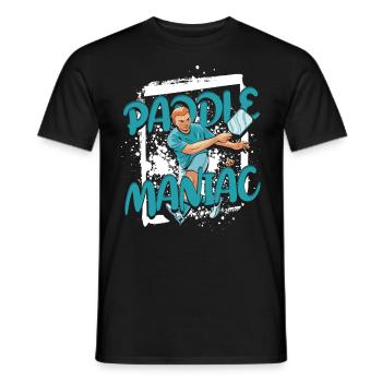 Pickleball Paddle Maniac - T-shirt homme - noir - Devant - AI Model Male 178 light (178cm)