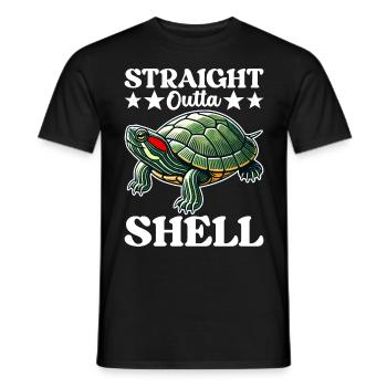 Turtle Red-eared Turtle - Men's T-Shirt - black - Front - AI Model Male 178 light (178cm)
