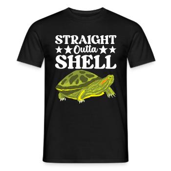 Tortue Tortue à oreilles rouges - T-shirt homme - noir - Devant - AI Model Male 178 light (178cm)