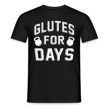 Leg Training Bodybuilders Glutes For Days - Men's T-Shirt - black - Front - AI Model Male 178 light (178cm)