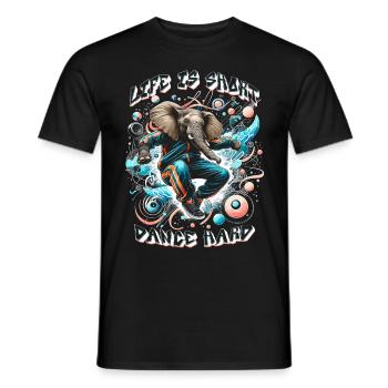 Breakdance B-boy Life is short, dance hard - Men's T-Shirt - black - Front - AI Model Male 178 light (178cm)