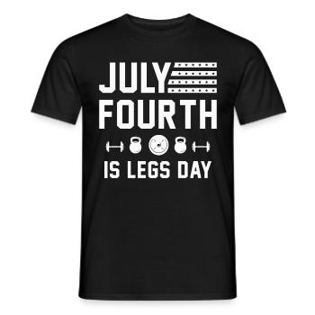 Entraînement des jambes Entraînement des jambes Bodybuilder - T-shirt homme - noir - Devant - AI Model Male 178 light (178cm)