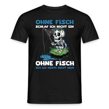 Ohne Fisch schlaf ich nicht ein | Angler - Männer T-Shirt - Schwarz - Vorne - AI Model Male 178 light (178cm)