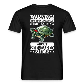 Tortue Tortue à oreilles rouges - T-shirt homme - noir - Devant - AI Model Male 178 light (178cm)
