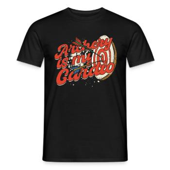 Bogenschießen Bogenschütze Archery is my cardio - Männer T-Shirt - Schwarz - Vorne - AI Model Male 178 light (178cm)