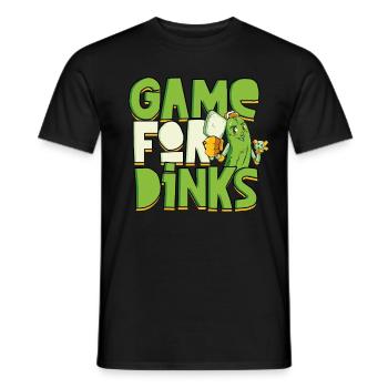 Jeu de pickleball pour Dinks - T-shirt homme - noir - Devant - AI Model Male 178 light (178cm)
