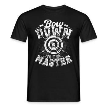 Bogenschießen Bow down to the master - Männer T-Shirt - Schwarz - Vorne - AI Model Male 178 light (178cm)