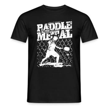 Raquette de pickleball au métal - T-shirt homme - noir - Devant - AI Model Male 178 light (178cm)
