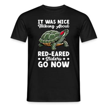 Tortue Tortue à oreilles rouges - T-shirt homme - noir - Devant - AI Model Male 178 light (178cm)