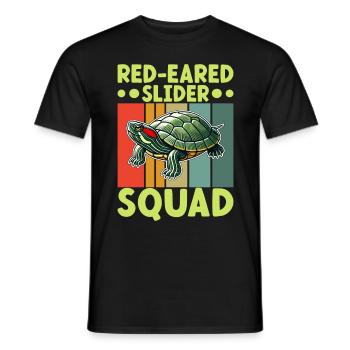 Tortue Tortue à oreilles rouges - T-shirt homme - noir - Devant - AI Model Male 178 light (178cm)