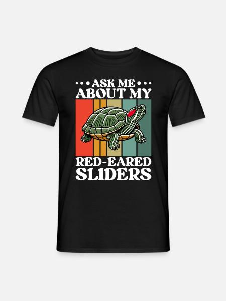 Turtle Red-eared Turtle - Men's T-Shirt - black
