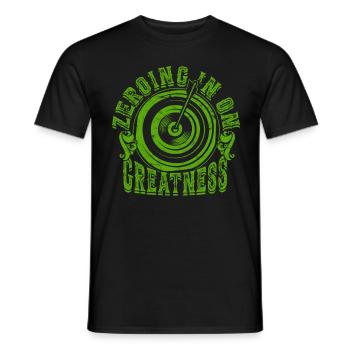 Bogenschießen Bogenschütze Zeroing in on greatness - Männer T-Shirt - Schwarz - Vorne - AI Model Male 178 light (178cm)