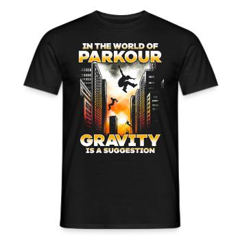 Parkour Parkour runner gravity est une suggestion - T-shirt homme - noir - Devant - AI Model Male 178 light (178cm)