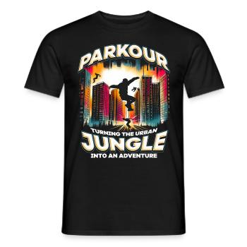 Parkour Parkour Runners - Men's T-Shirt - black - Front - AI Model Male 178 light (178cm)