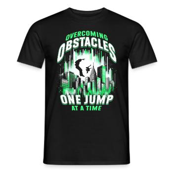 Parkour Parkour Runners Surmonter les obstacles - T-shirt homme - noir - Devant - AI Model Male 178 light (178cm)